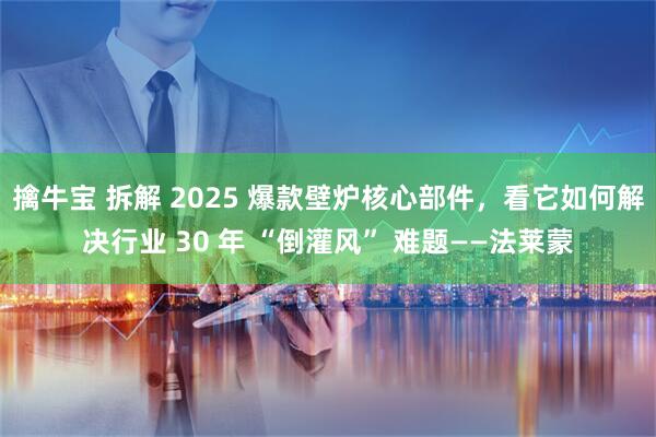 擒牛宝 拆解 2025 爆款壁炉核心部件，看它如何解决行业 30 年 “倒灌风” 难题——法莱蒙